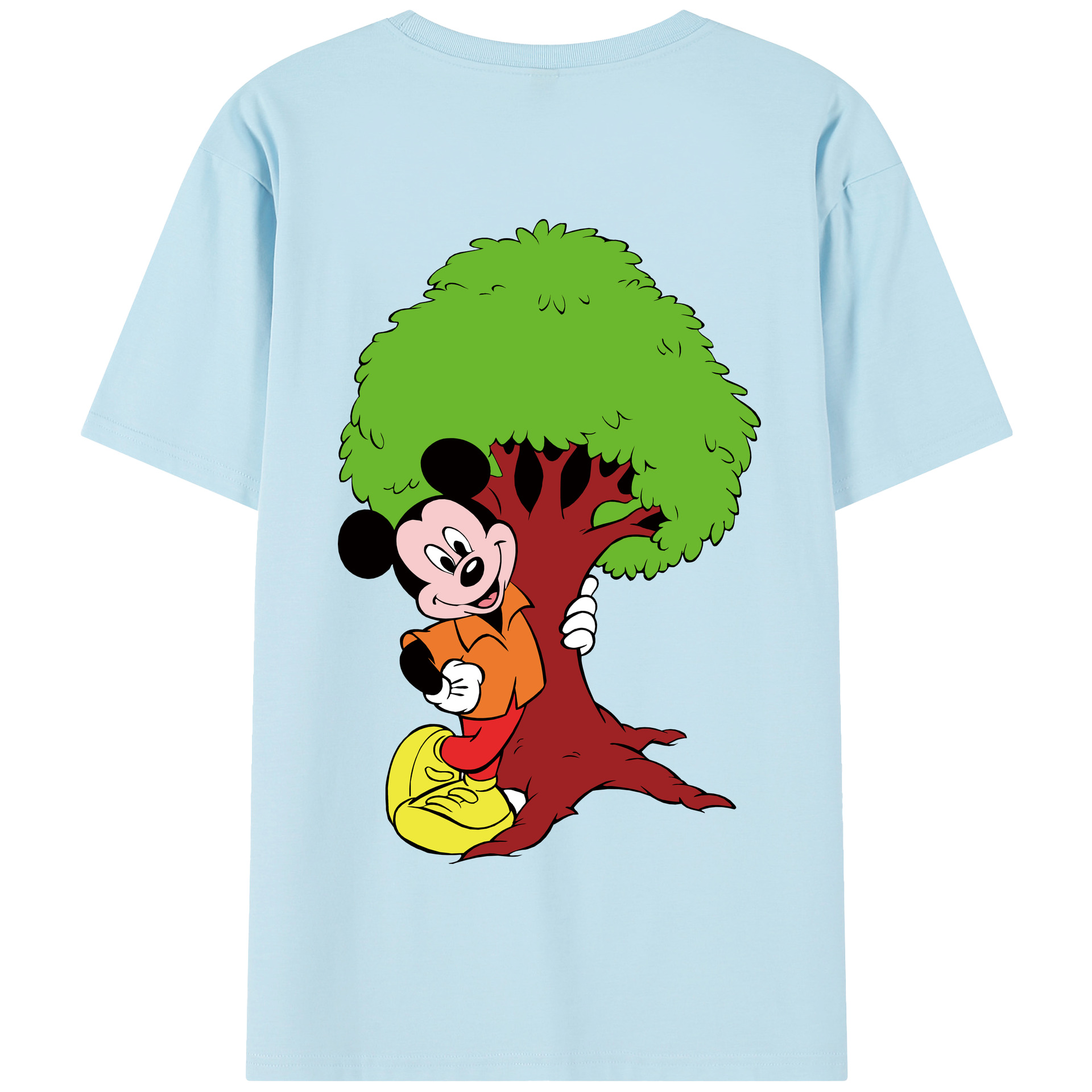 （画像用） ミッキーマウス Mickey Mouse 綿100％半袖Tシャツ（背面プリント）